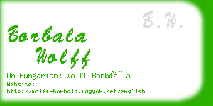 borbala wolff business card